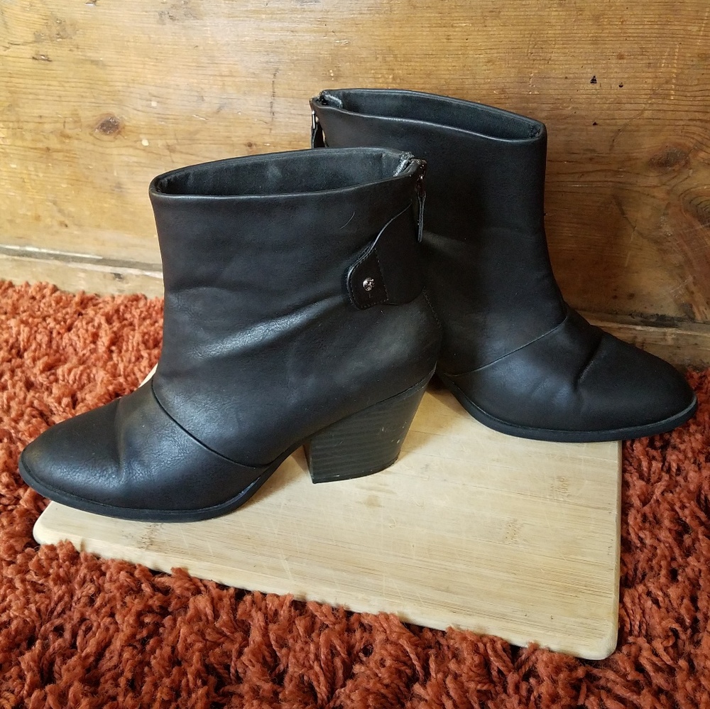 Black ankle boots